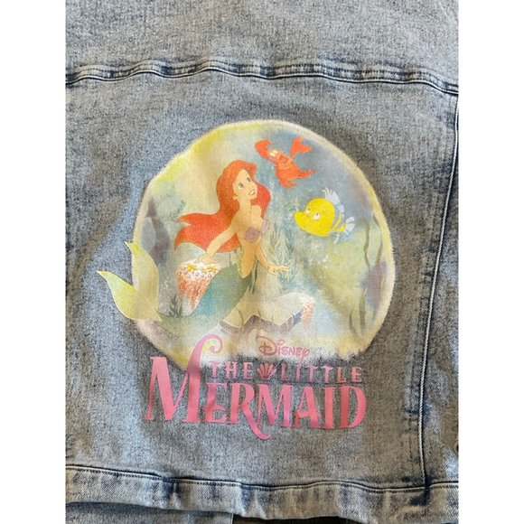 Disney Princess Little Mermaid Ariel Jean Jacket – Girls/Juniors Size M - Picture 3 of 6